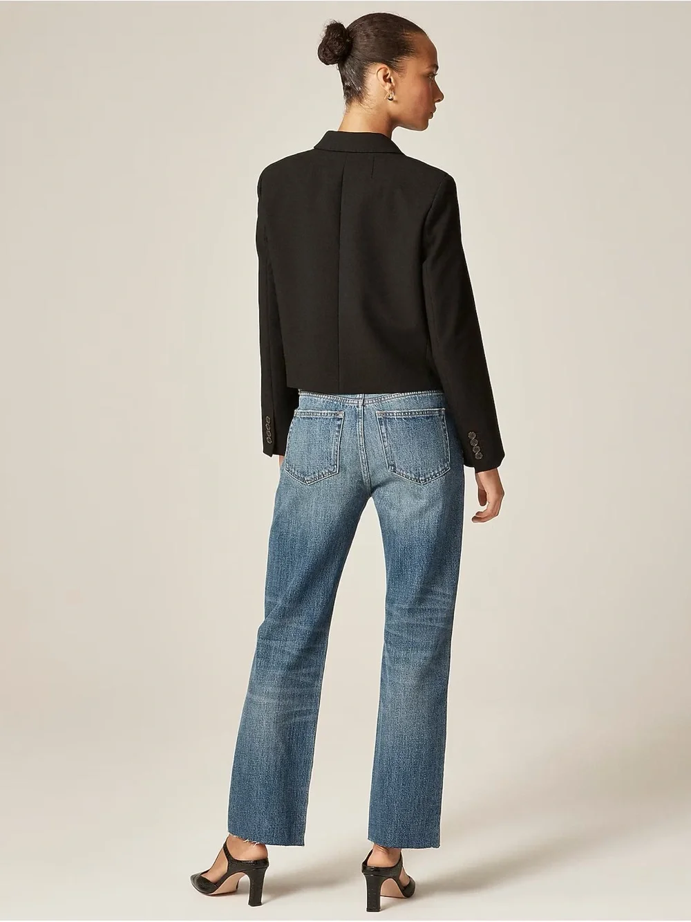 J Crew Women's Nipped Straight Jean In Rigid Reagan Wash Size 27